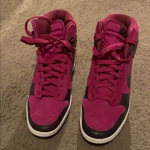 Nike hi top wedge heel sneaker
